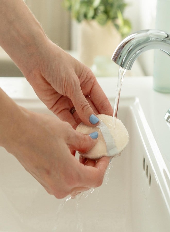 S&T INC. Face Scrubber, Dual-Sided Face Exfoliator with Elastic Strap, Facial Cleansing Pads and Makeup Remover, 3.3 Inch Diameter, 6 Pack, Black and Taupe - Image 5